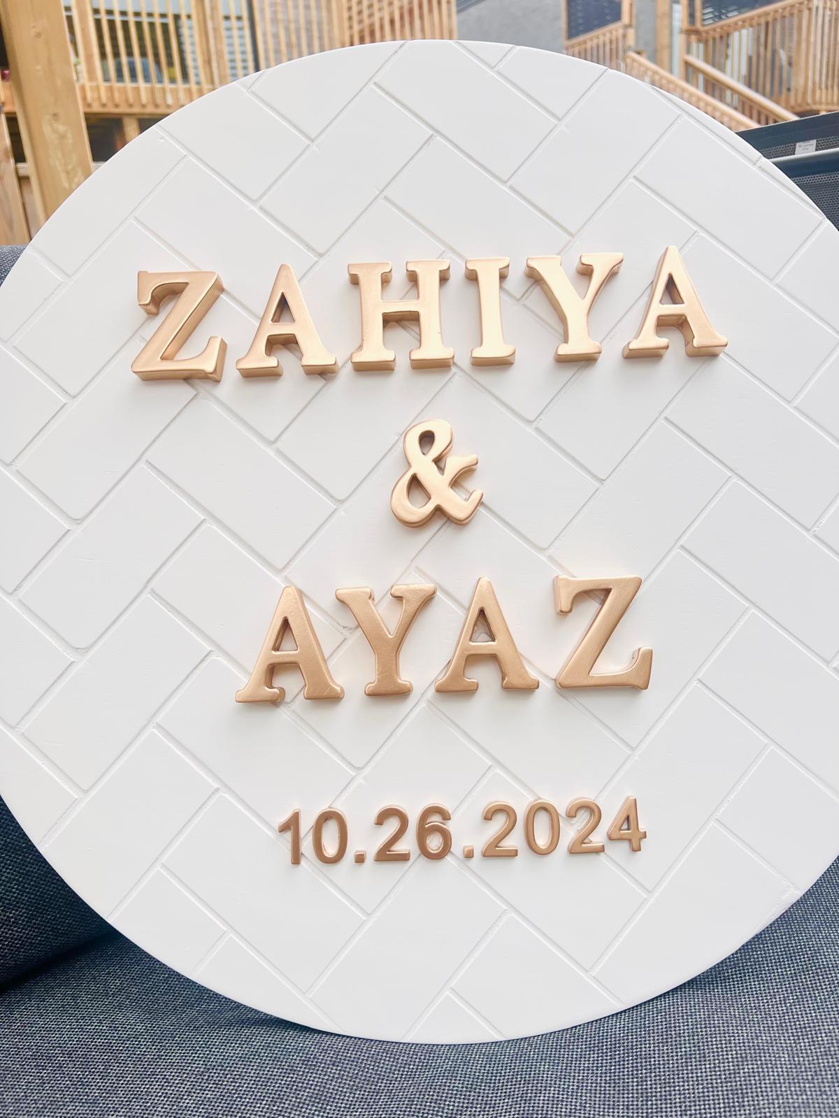 Round Name Sign