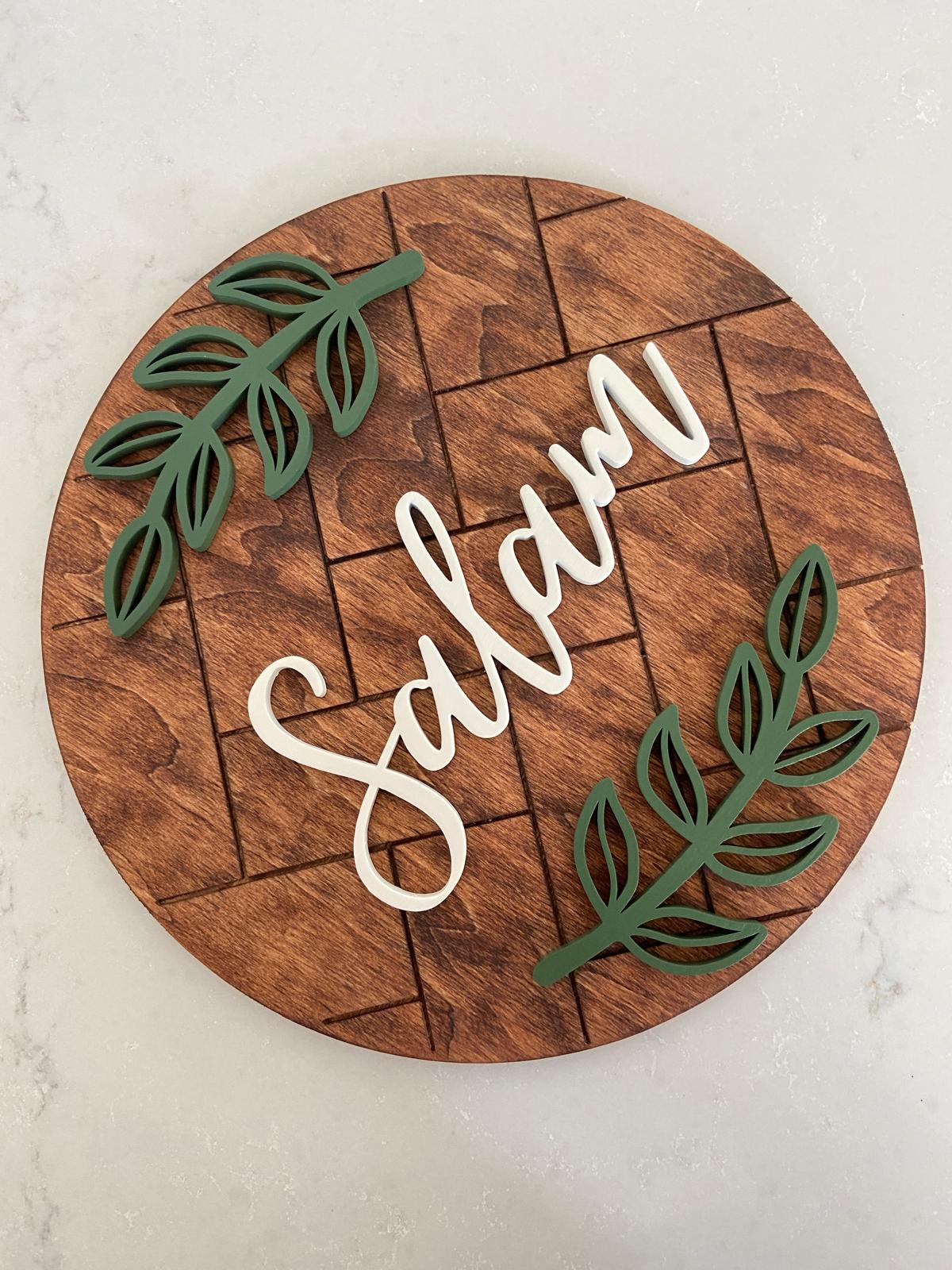 Round Salam Sign