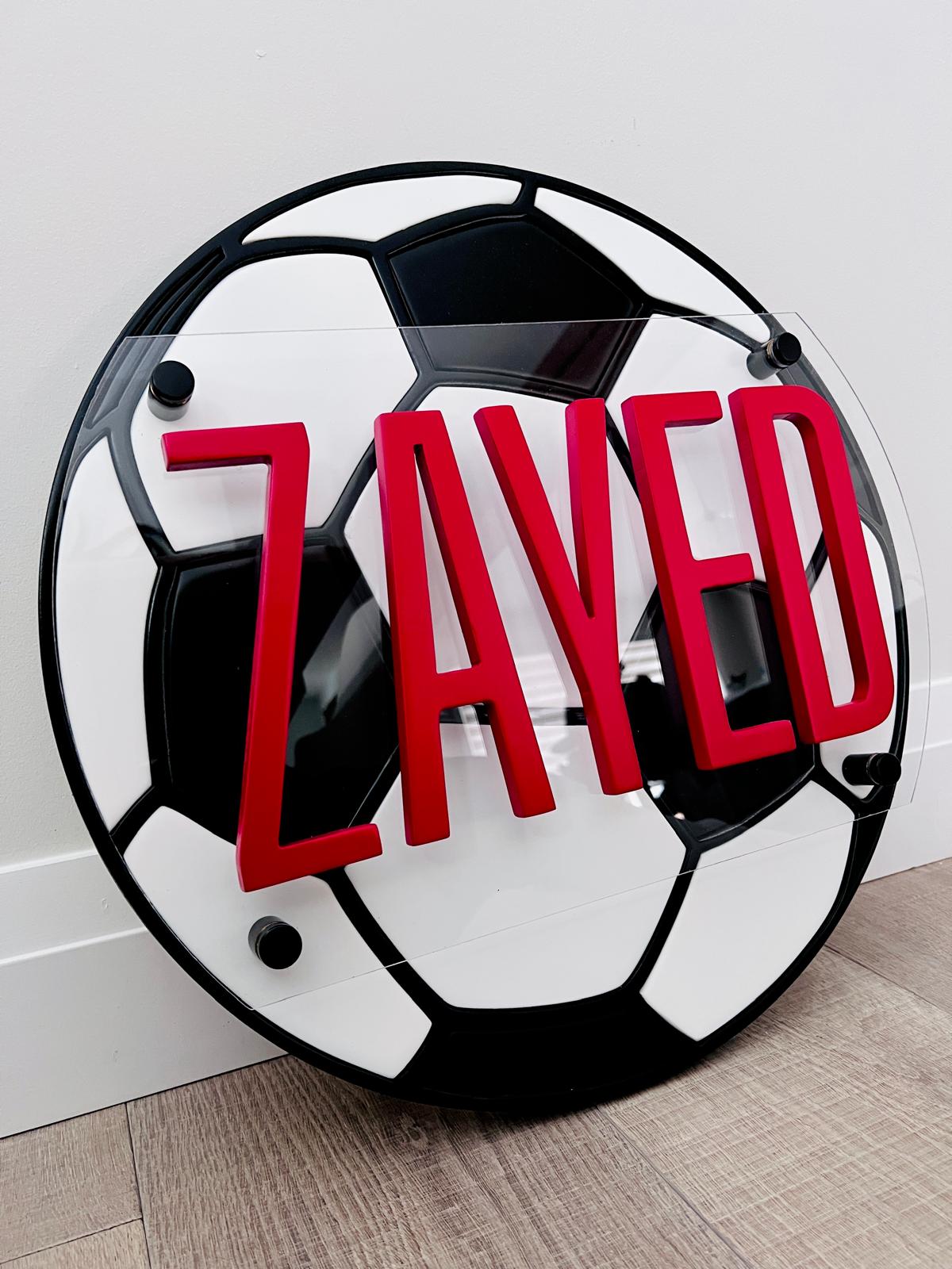 Soccer Name Sign