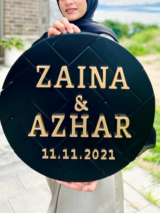 Round Name Sign
