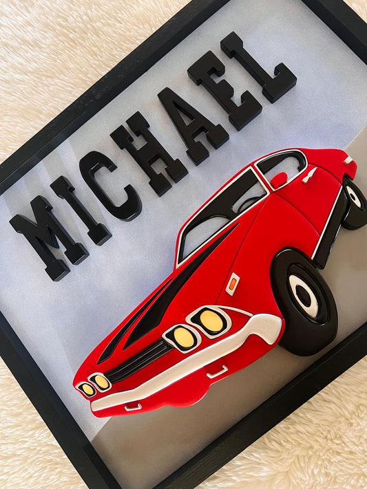 Car Name Sign